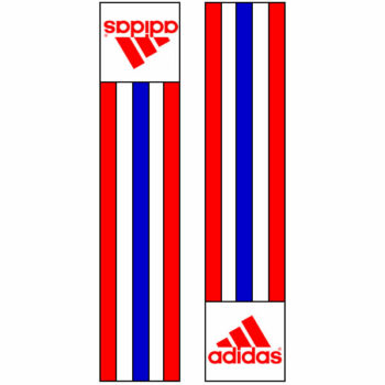 Adidas-schouderlabels voor je judopak | rood-wit-blauw