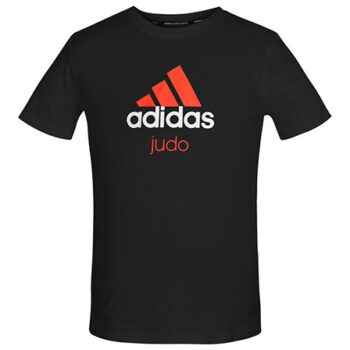 Adidas judo T-shirt | zwart-oranje