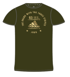 adidas Community T-shirt groen en gouden opdruk